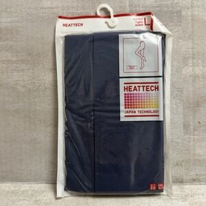 Uniqlo Heattech Tights Women's Sz‎ Large / XL Navy Blue 60 Denier Opaque Stretch